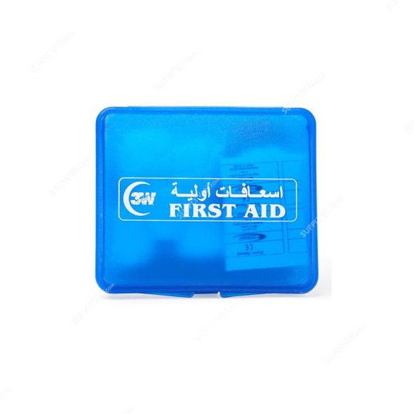 3W First Aid Box, 3W-065, Plastic, Blue
