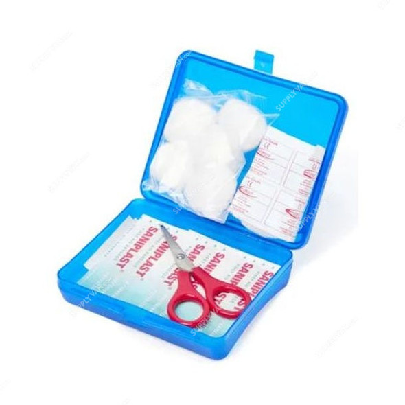 3W First Aid Box, 3W-065, Plastic, Blue