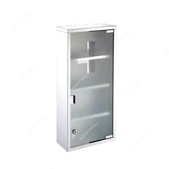 3W First Aid Cabinet, KY-9332L, Stainless Steel, L, Silver