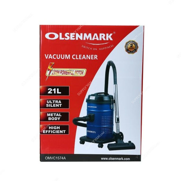 Olsenmark Vacuum Cleaner, OMVC1574, 2300W, Black and Blue