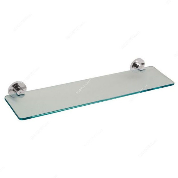 Vado Frosted Glass Shelf, Elements, Wall Mounted, 558MM, Chrome, Silver