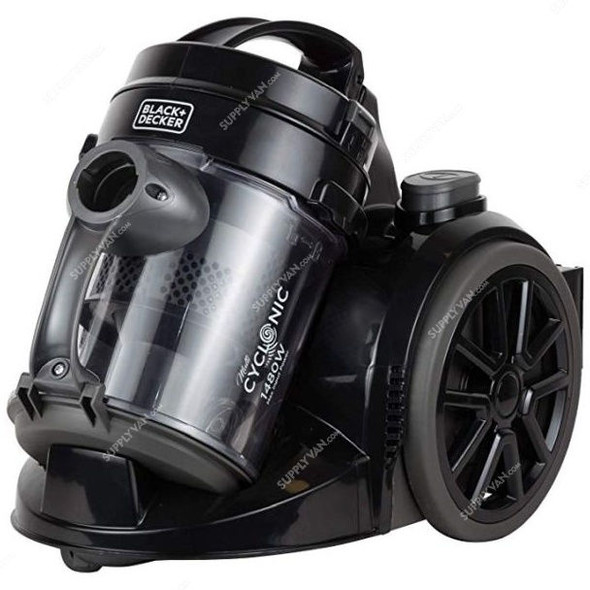 Black and Decker Canister Vacuum Cleaner, VM1480-B5, 1480W, 2L, Black