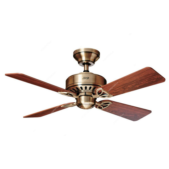 Hunter Ceiling Fan, 24174, Bayport, 4 Blade, 107CM, Antique Brass