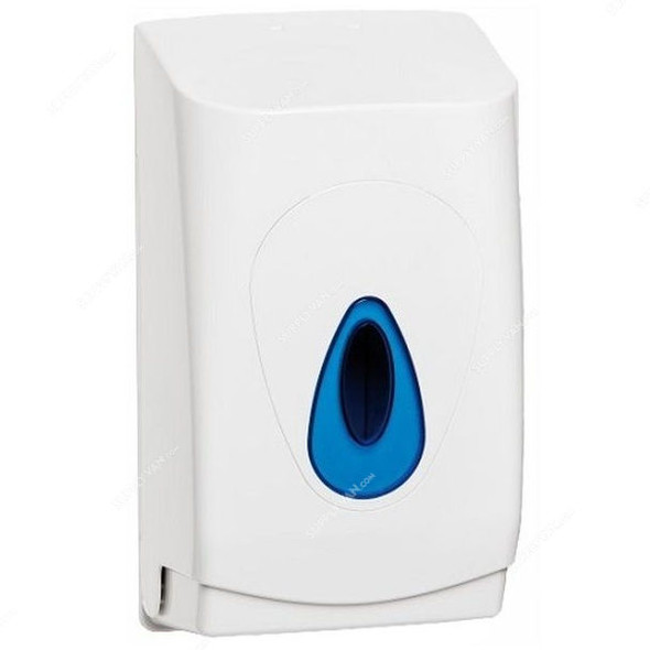 Intercare Folded Toilet Paper Dispenser, Plastic, White