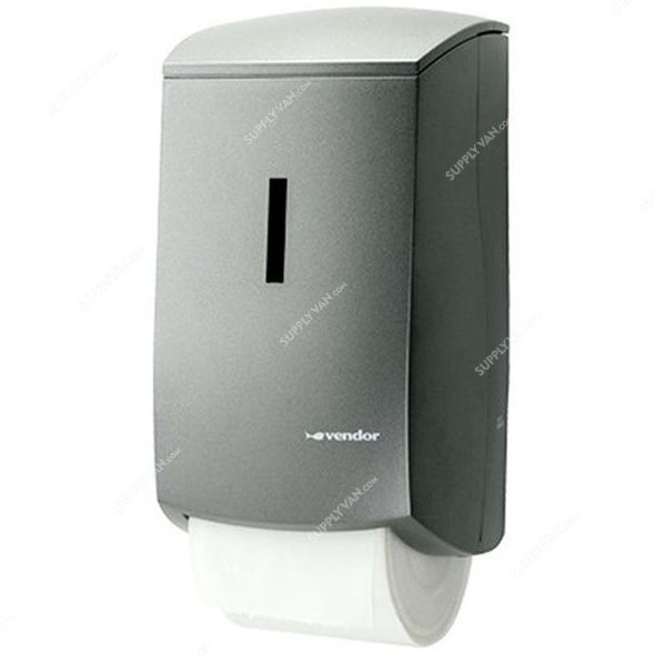 Vendor Vertical Toilet Roll Dispenser, Chrome, Silver