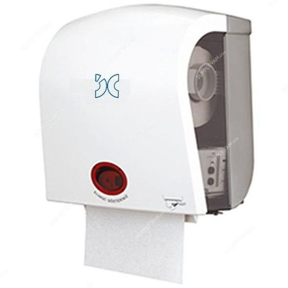 Netpak Towel Roll Dispenser, Sensor, Plastic, White