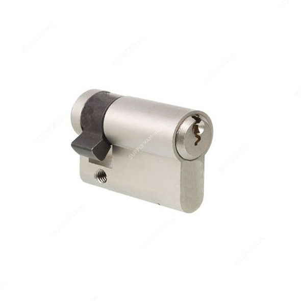 Dorfit Half Cylinder Door Lock, 45HK-SN, Brass, 45MM, Satin Nickel