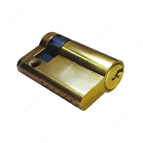 Dorfit Half Cylinder Door Lock, 45HK-PB, Brass, 45MM, Polished Brass