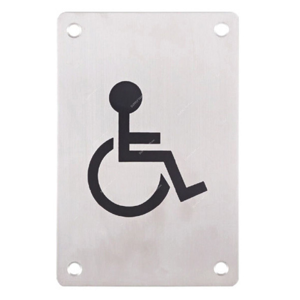 Dorfit Handicap Symbol Engraved Sign Plate, DTSPH, Rectangle, 150 x 100MM, Satin