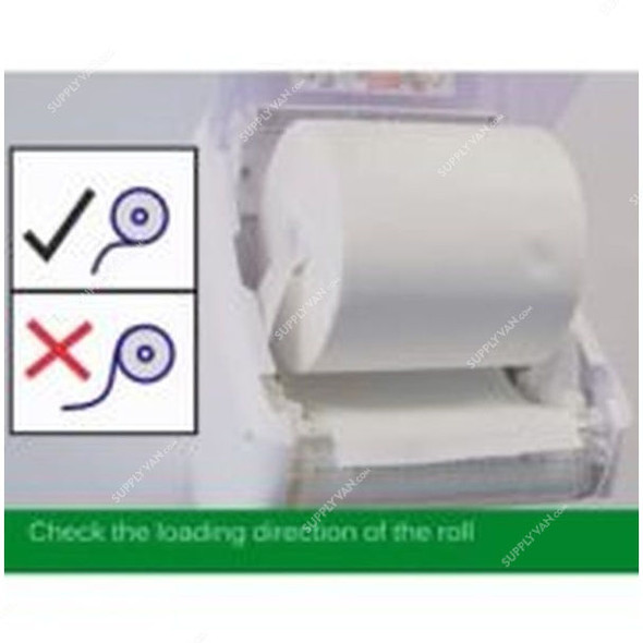 Intercare High Capacity Hand Towel Dispenser, Plastic, Auto Cut, White