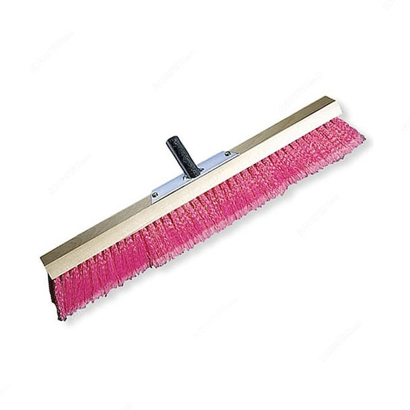 Intercare Industrial Broom Head, Wood and Nylon, 60CM, Pink