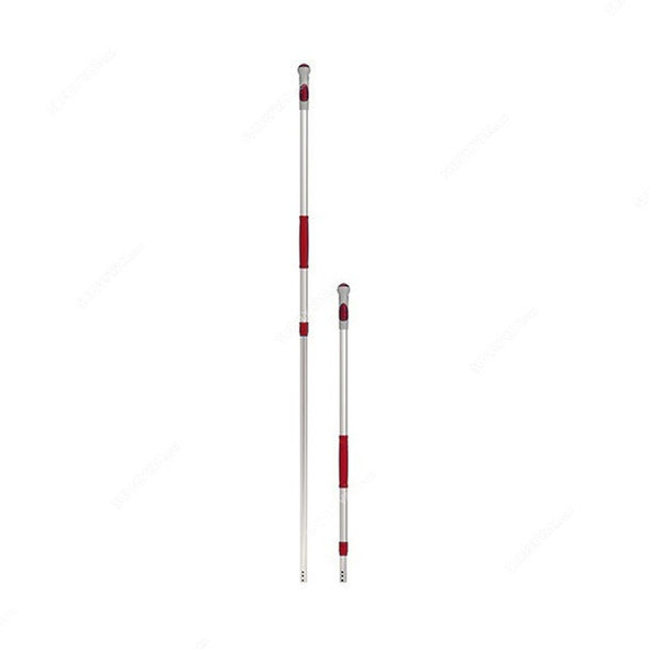 Intercare Extendible Mop Handle, Aluminium, 102 to 184CM, Red