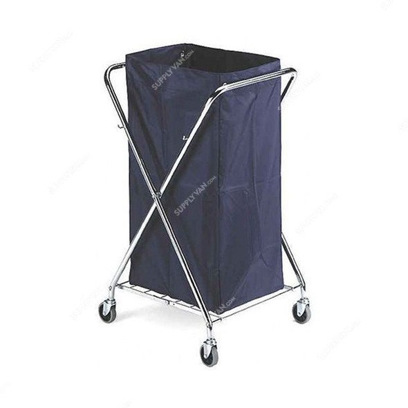 Intercare X Laundry Trolley, Chrome, 150 Ltrs