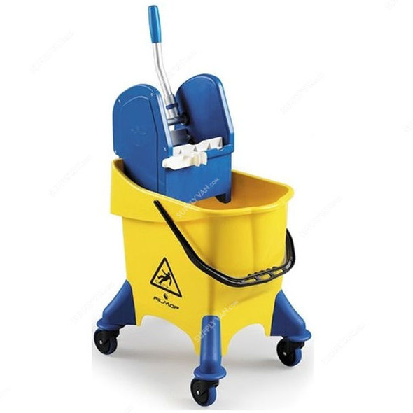 Intercare Mopping Bucket With Wringer, Polypropylene, 30 Ltrs