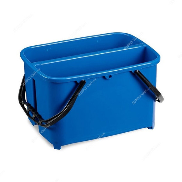 Intercare Twin Bucket With 2 Handle, Polypropylene, 2 x 10 Ltrs, Blue