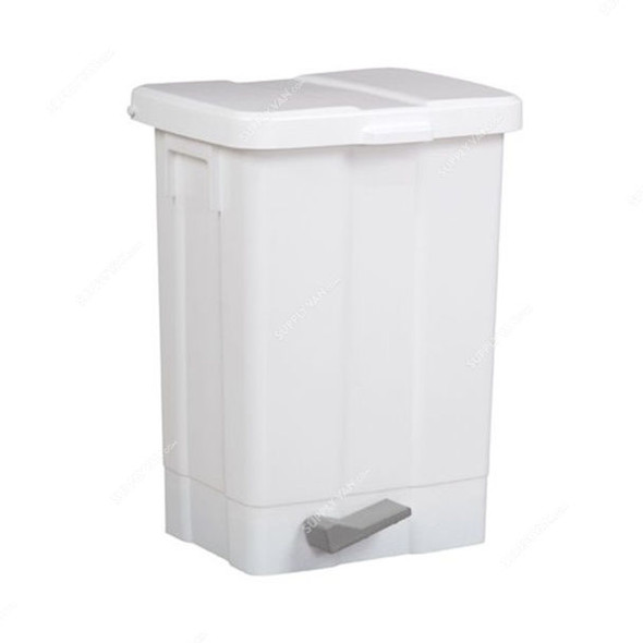 Intercare Container With Cover and Lever, Plastic, 25 Ltrs, White
