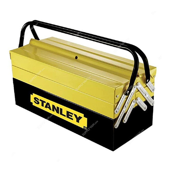 Stanley Tool Box, STST81400, Metal, 2 Drawer, 19 Inch, Black and Yellow