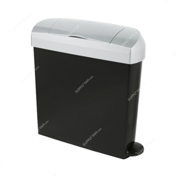 Intercare Lady Bin With Pedal, Chrome, 23 Ltrs, Black and White