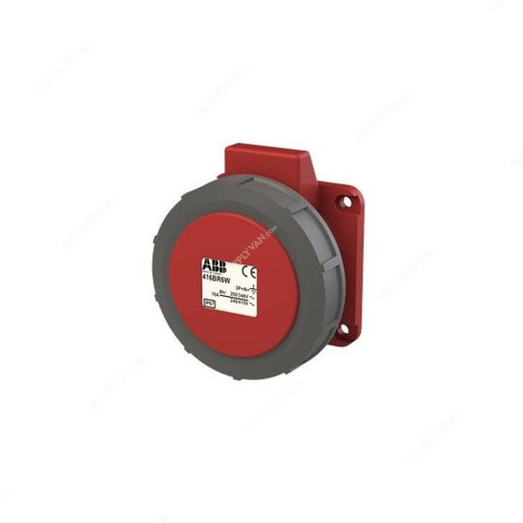 ABB Pin and Sleeve Connector, 416BRA6W, 5 Pole, 16A, Red and Grey