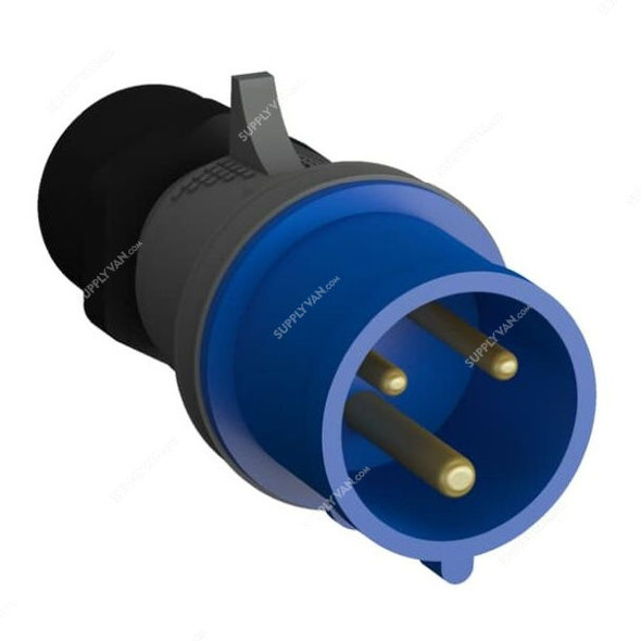 ABB Pin and Sleeve Plug, 232BP6, 3 Pole, 32A, Blue and Grey