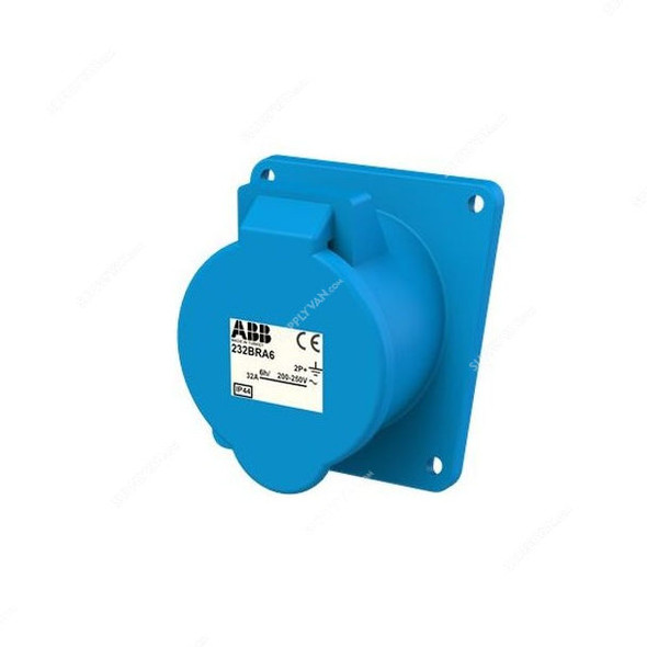 ABB Pin and Sleeve Connector, 232BRA6, 3 Pole, 32A, Blue