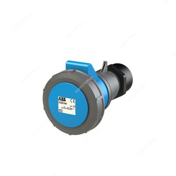 ABB Pin and Sleeve Connector, 232BC6W, 3 Pole, 32A, Blue and Grey