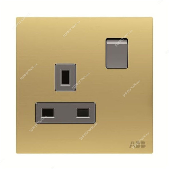ABB Single Pole Switch Socket, AM23386-MG, Millenium, 1 Gang, 13A