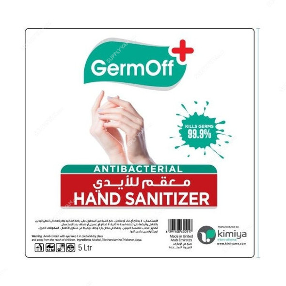 GermOff+ Hand Sanitizer, 5 Litres