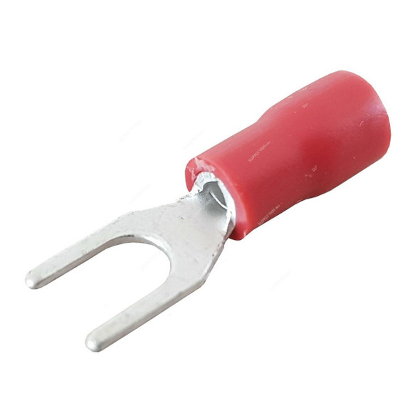 Fork Terminal, VY 1-3.5, 0.5 to 1.5 AWG, Red, PK100