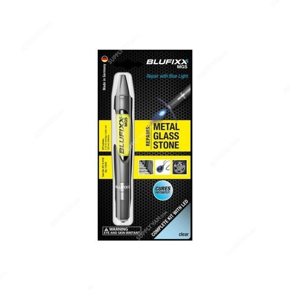 Blufixx LED Repair Gel Pen Kit, MGS, 5GM, Clear