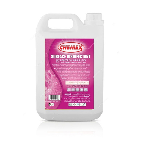 Chemex Surface Disinfectant, 5 Ltrs, 4 Pcs/Pack