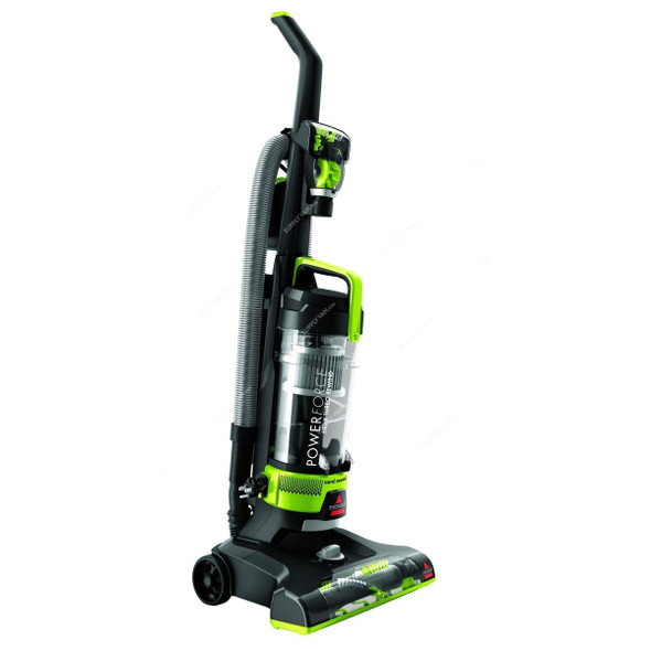 Bissell Powerforce Helix Turbo Rewind Vacuum Cleaner, 2261E, 1100W, 220-240V, 1 Ltrs, Black and Lime