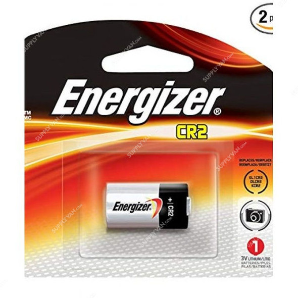 Energizer Lithium Battery, CR2, 800mAh, 3V