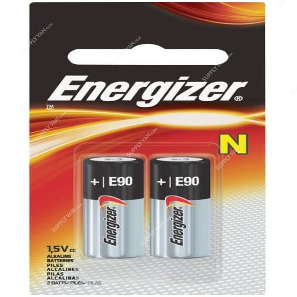 Energizer Alkaline Battery, E90BP2-N, 1.5V, 2 Pcs/Pack