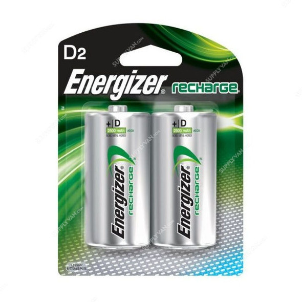 Energizer Rechargable Battery, HR20-NH50BP-2, 2500 mAh, 1.2V, 2 Pcs/Pack