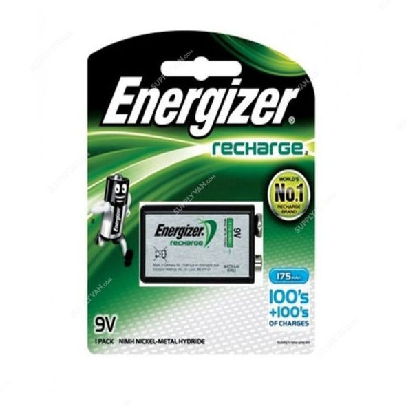 Energizer Rechargable Battery, NH22, 175 mAh, 9V
