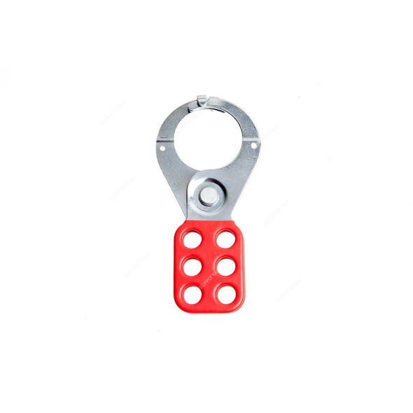 Loto-Lok Lockout Hasp, HSP-TAB-38, Steel, 38MM, Red