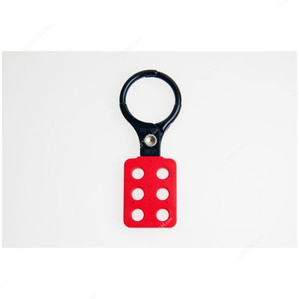 Loto-Lok Lockout Hasp, HSP-AL-38, Aluminium, 38MM, Red