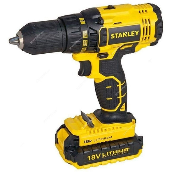 Stanley Cordless Drill Driver, SCD20S2K-B5, 13MM, 18V