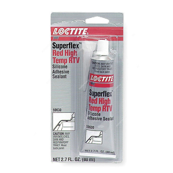 Loctite RTV Silicone Adhesive Sealant, 59630, Superflex, 80ML, Red