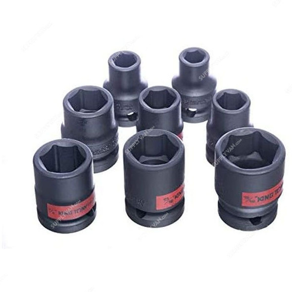 Kingtony Impact Socket Set, 4408SP, 1/2 Inch Drive, 8 Pcs/Set