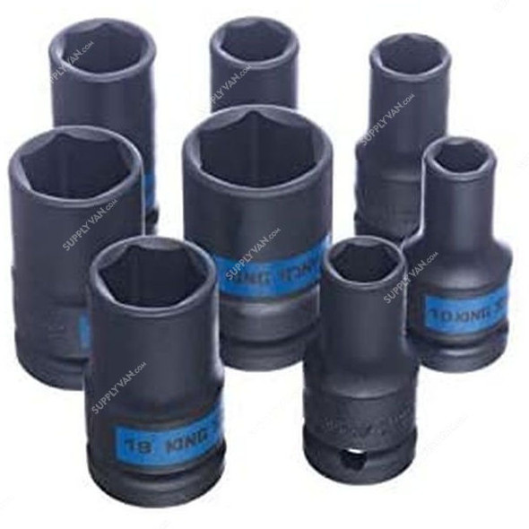 Kingtony Impact Socket Set, 4413MP, 1/2 Inch Drive, 8 Pcs/Set