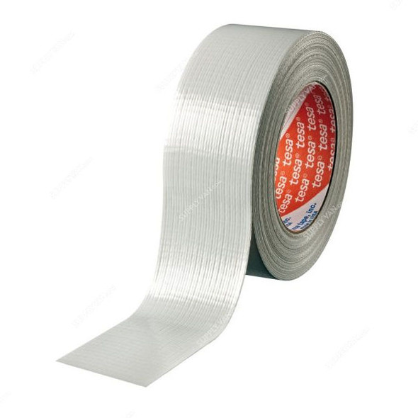 Tesa Utility Grade Duct Tape, 4613, 48MM x 50 Mtrs, Silver Gray