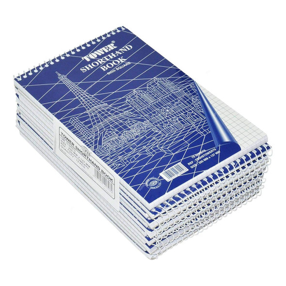 FIS Square Ruled Shorthand Book, FSSH5TOWER70, 127 x 205MM, 70 Sheets, 12 Pcs/Pack