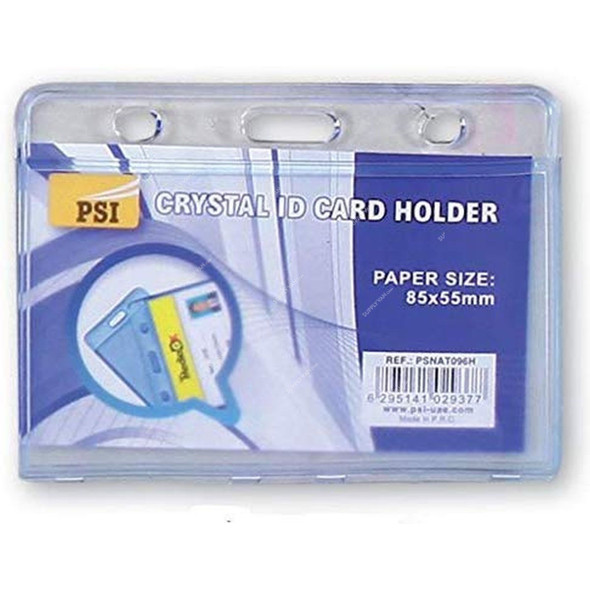 PSI Crystal ID Card Holder, PSNAT096H, 88 x 55MM, Horizontal