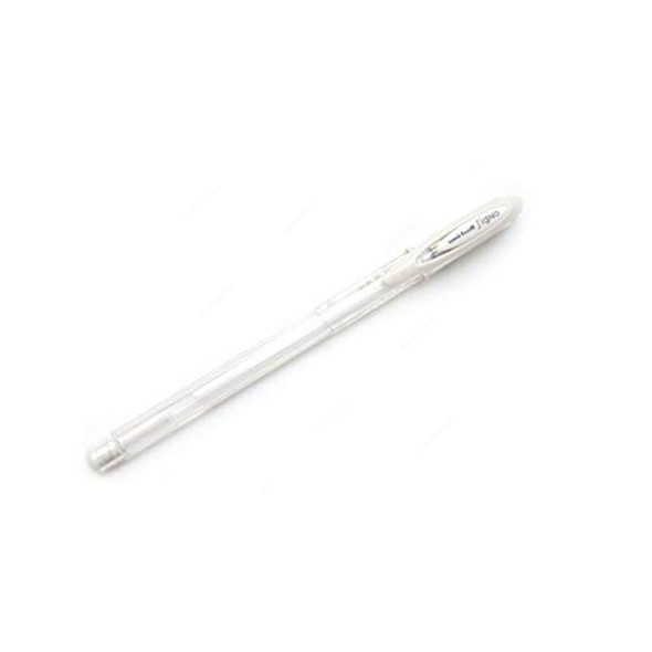 Uni-Ball Roller Ball Pen, UM100, Signo, 0.7MM, White, 12 Pcs/Pack