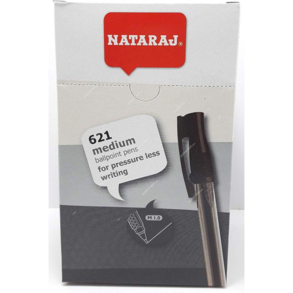 Nataraj Ballpoint Pen, NATRJBK50, 1MM, Black, 50 Pcs/Pack