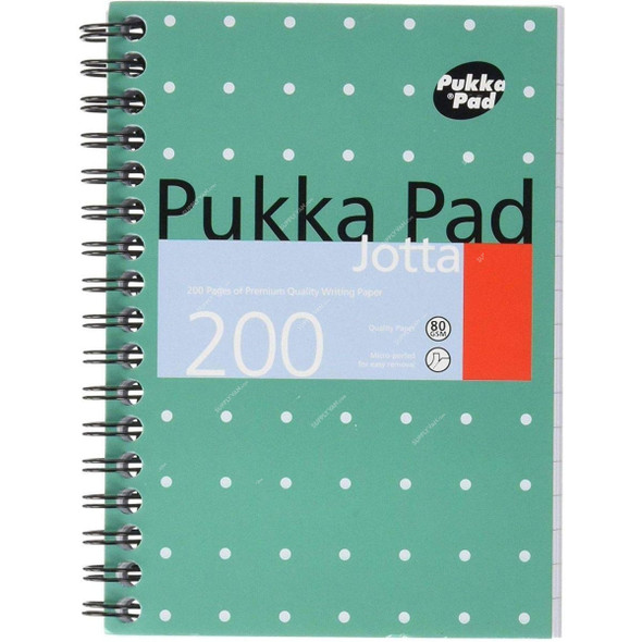 Pukka Pad Wiro Notebook, A6, 80 Gsm, 200 Pages, Green