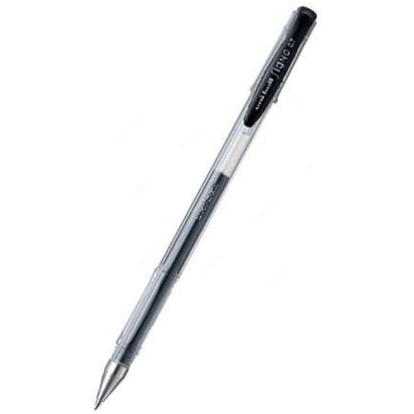 Uni-Ball Roller Ball Pen, UM100, Signo, 0.7MM, Black, 12 Pcs/Pack