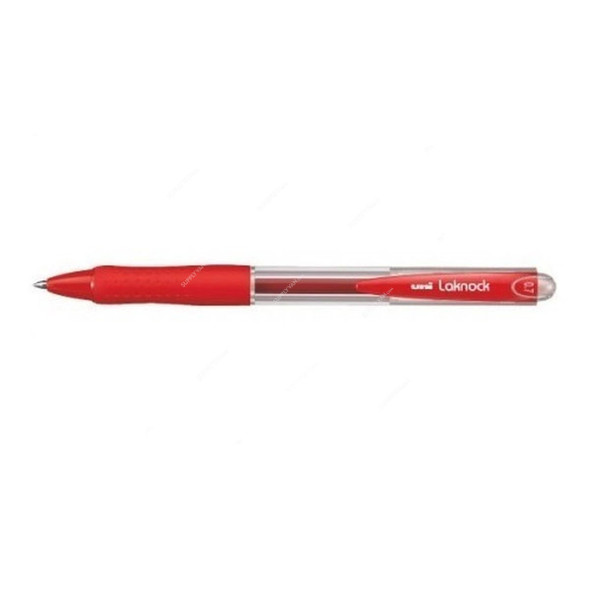 Uni-Ball Ballpoint Pen, SN100F, Lacknock, 0.7MM, Red, 12 Pcs/Pack